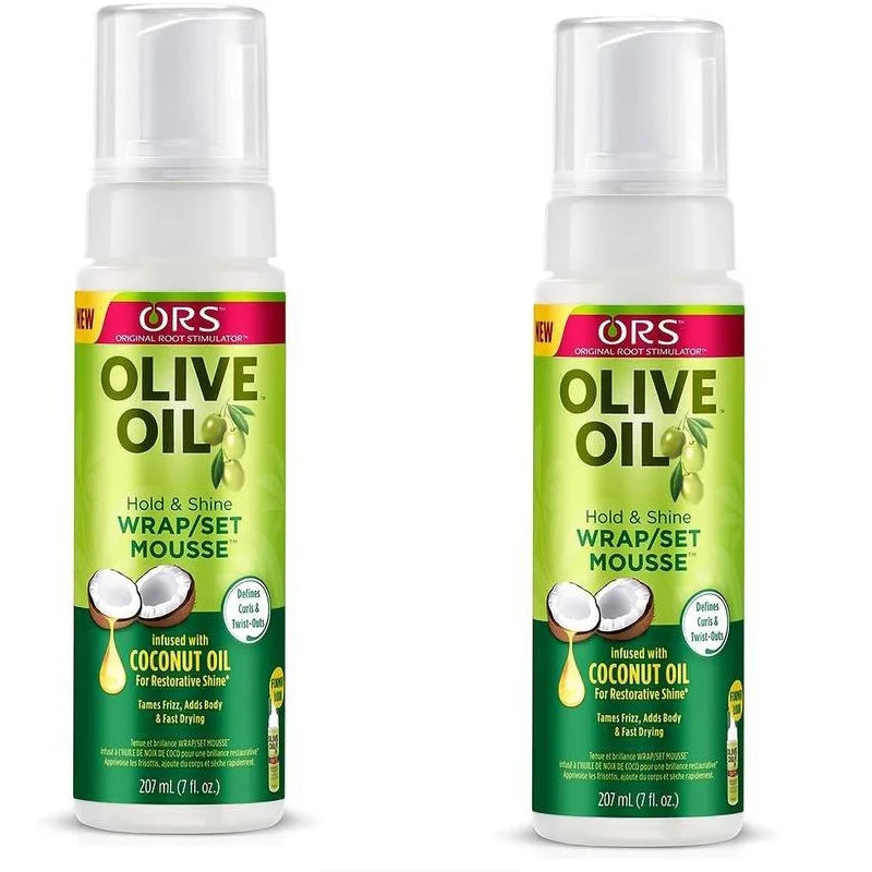 Mousse Coiffante Boucles – Tenue Forte à l'Huile d'Olive | Anti-Frisottis pour Perruques et Cheveux Naturels