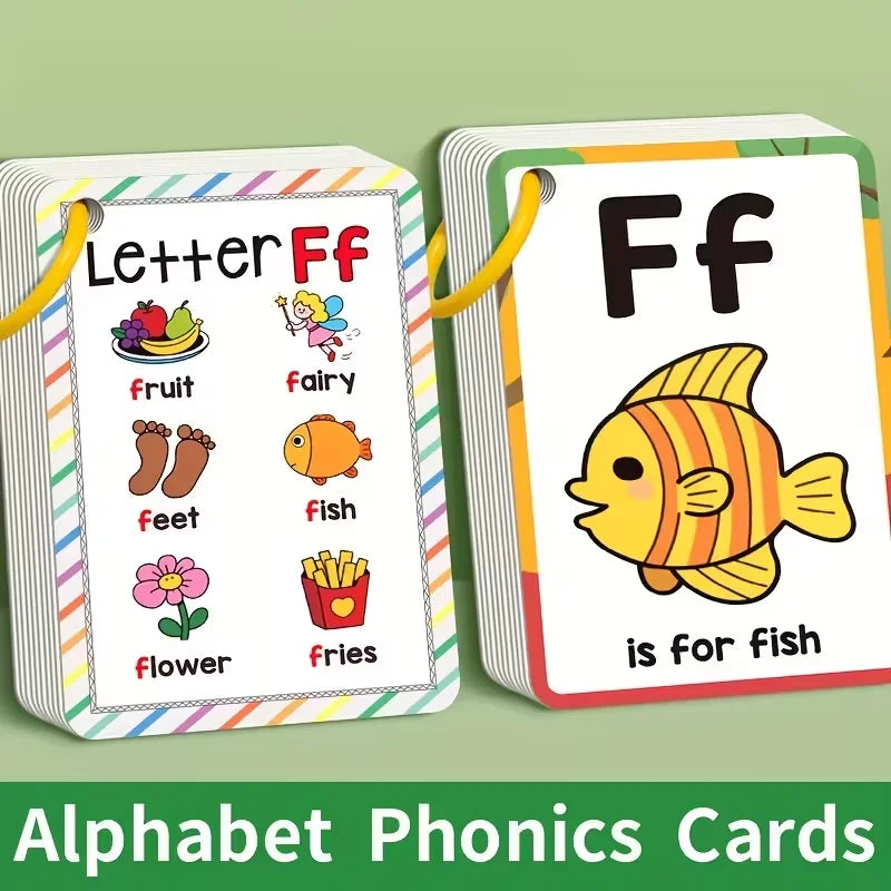Cartes Flash Phonétiques Alphabet – Apprentissage des Lettres en Anglais pour Enfants 2-5 ans
