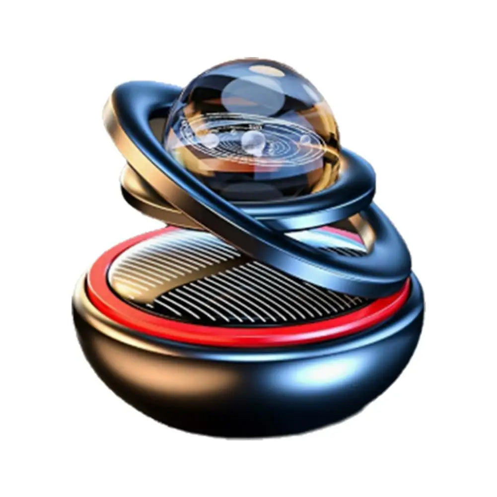 Désodorisant Solaire Rotatif pour Voiture – Boule Étoile Double Anneau & Diffuseur Aromatique