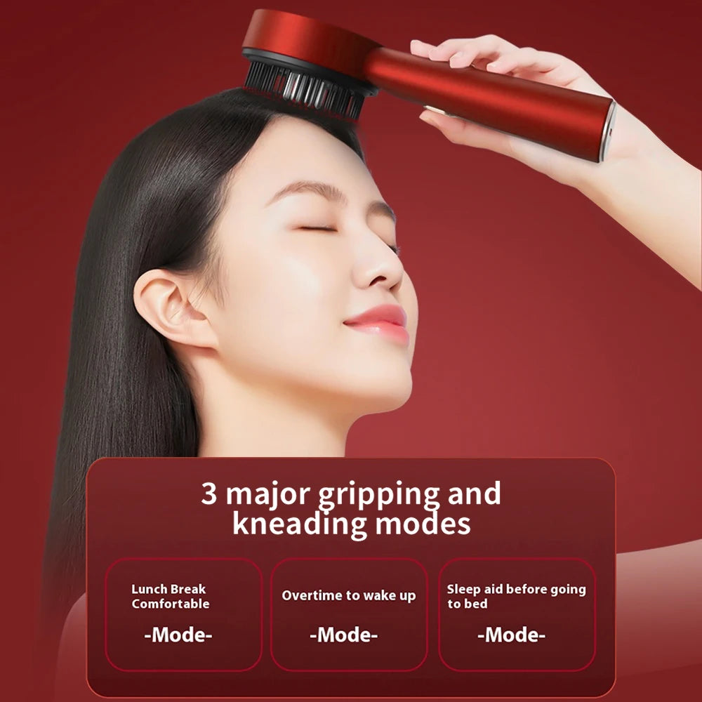 Peigne de Massage électrique, thérapie à la lumière rouge, Vibration, croissance des cheveux, brosse pour cuir chevelu, Anti-perte de cheveux, applicateur d'huile liquide