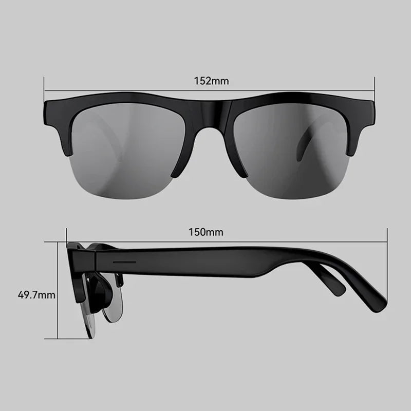 Lunettes Intelligentes Lenovo avec Assistant Vocal, Contrôle Tactile Musical, Appel Bluetooth, Lunettes de Soleil Tendance pour Sports de Plein Air Hommes et Femmes, Nouveauté 2026