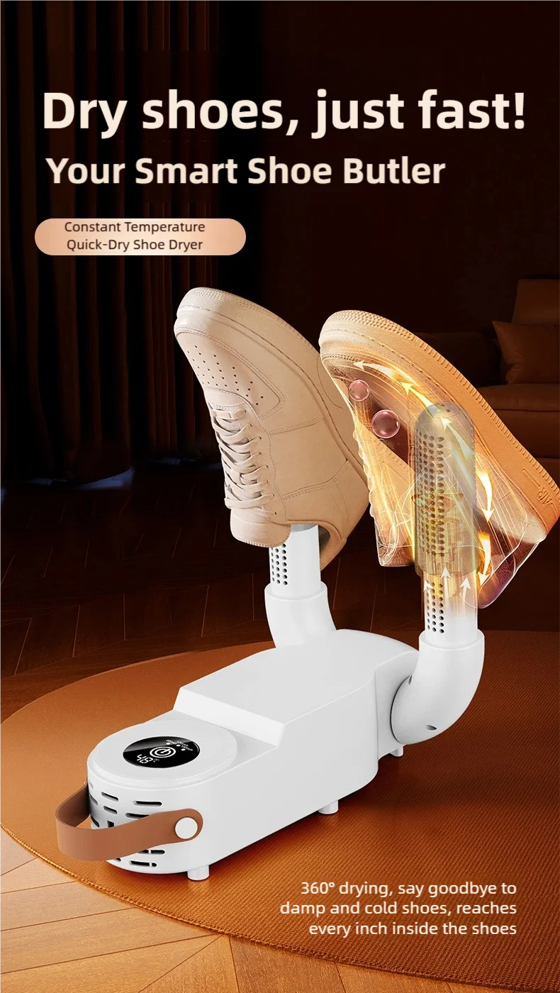 Sèche-Chaussures Pliable Tinsol – Écran Tactile, Chauffage Rapide 130W, Stérilisation & Désodorisant