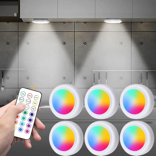 Lampes LED RGB sous Armoire – Sans Fil, Télécommande, Dimmable | Chambre, Cuisine, Garde-Robe