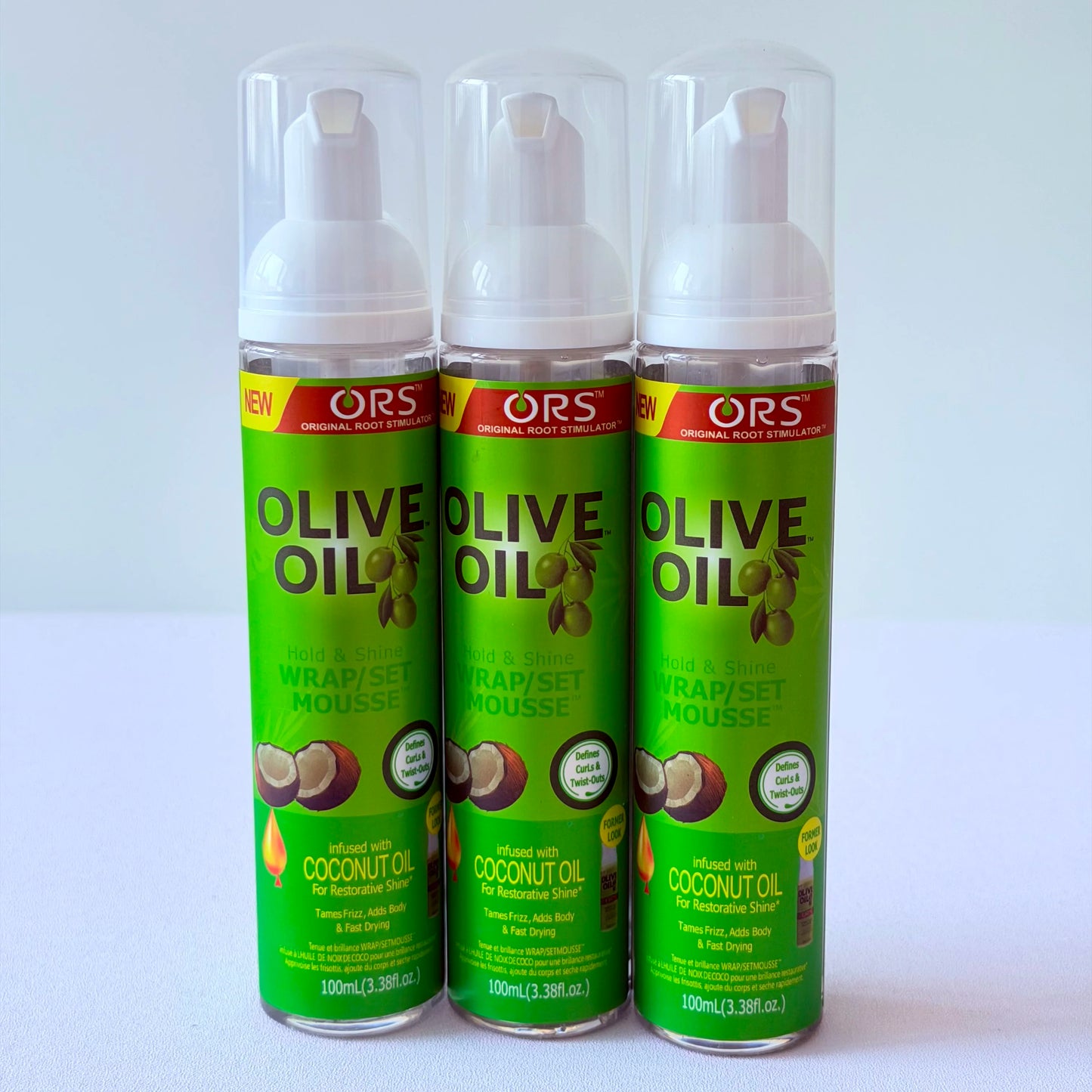 Mousse Coiffante Boucles – Tenue Forte à l'Huile d'Olive | Anti-Frisottis pour Perruques et Cheveux Naturels