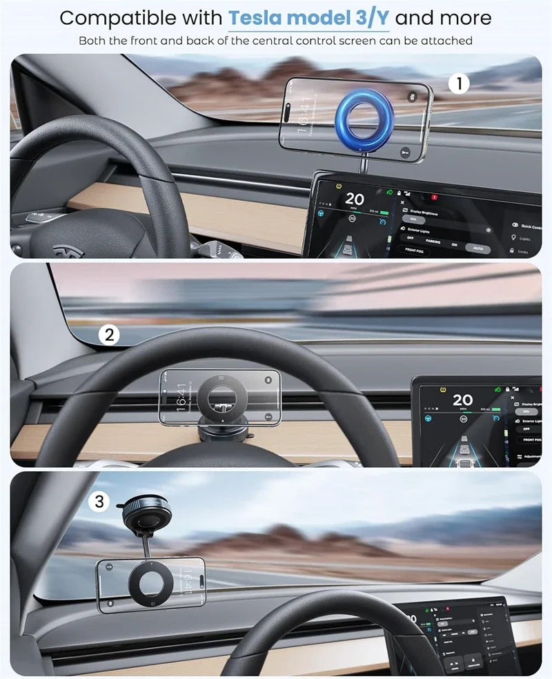 Support Magnétique Téléphone Voiture – Ventouse, Rotation 360°, Universel