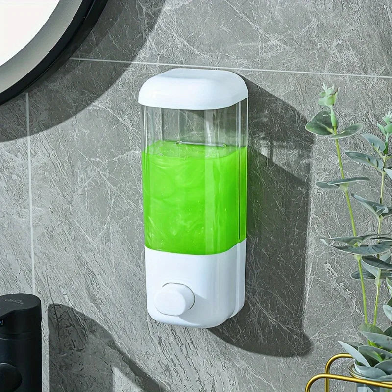 Distributeur de Savon Mural Sans Perçage – Pompe Liquide Rechargeable | Salle de Bain & Hôtel