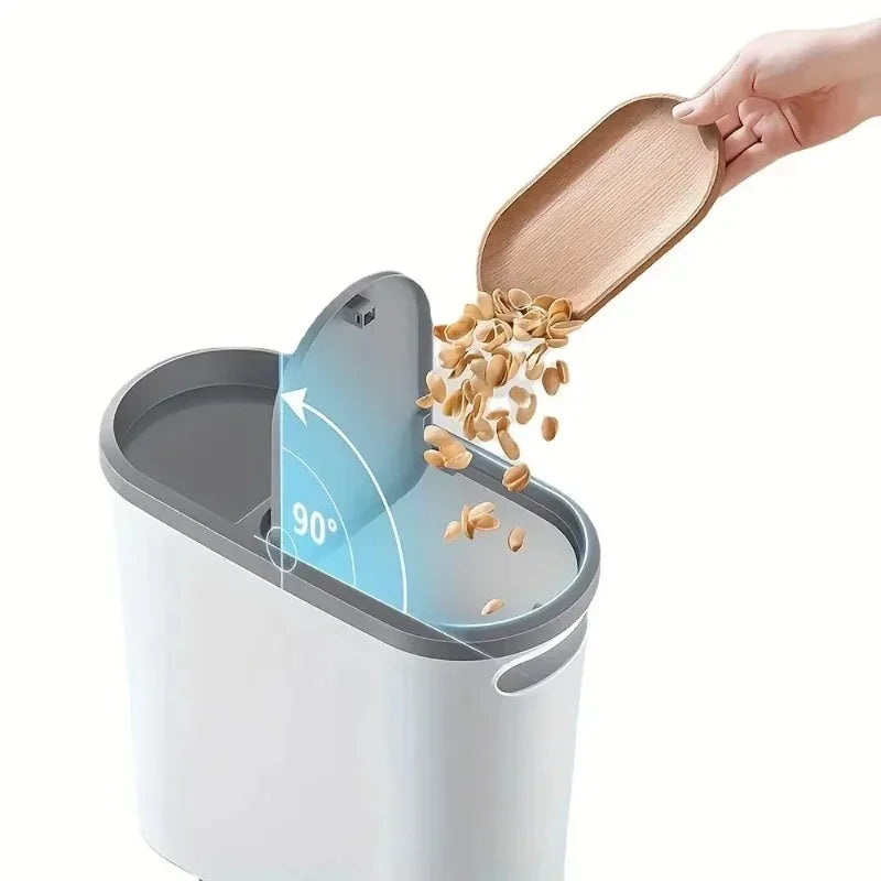 Poubelle à Pression avec Couvercle – Design Étroit, Grande Capacité | Cuisine, Salle de Bain