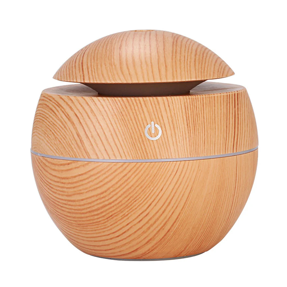 Humidificateur électrique diffuseur d'arôme d'air bois humidificateur d'air à ultrasons huile essentielle aromathérapie fabricant de brume fraîche pour chambre à coucher