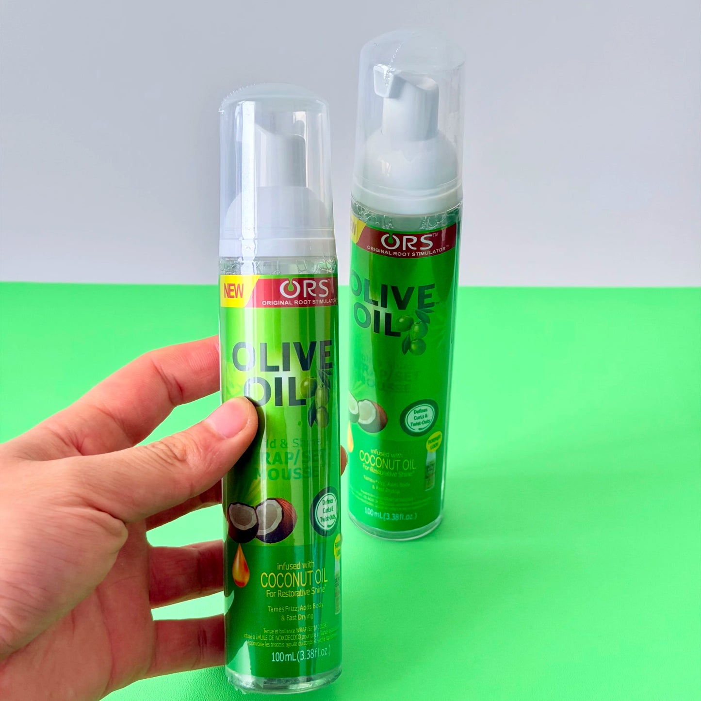 3PCS/1PCS 100ml Curly Hair Mousse Strong Hold Olive Oil Hair Styling Foam Anti-Frizz Wig Styling Mousse for Women