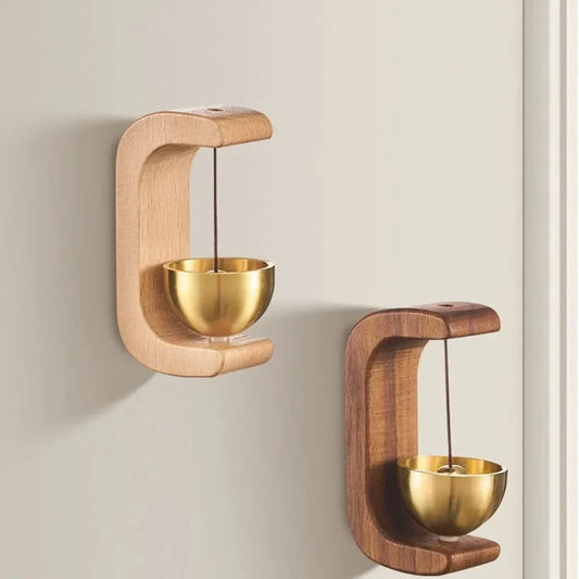 Carillon Éolien en Bois Décoratif – Cloche Suspendue pour Entrée, Maison, Jardin