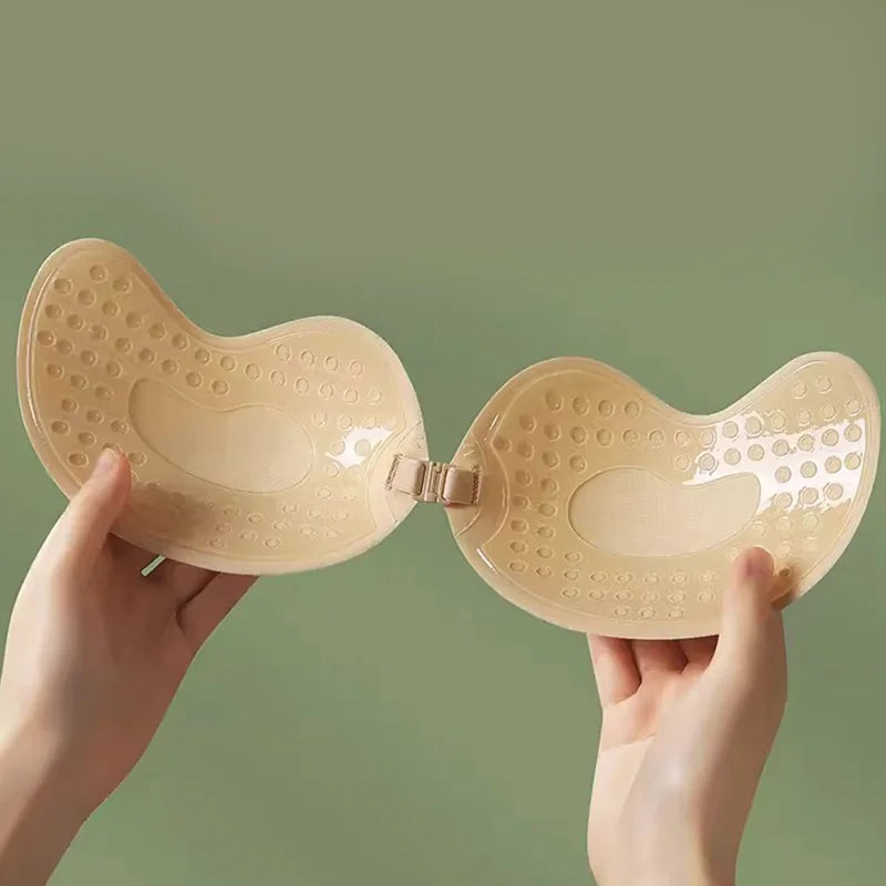 Soutien-gorge adhésif invisible push-up – Sans bretelles, sans dos, en silicone réutilisable (1 ou 2 paires)