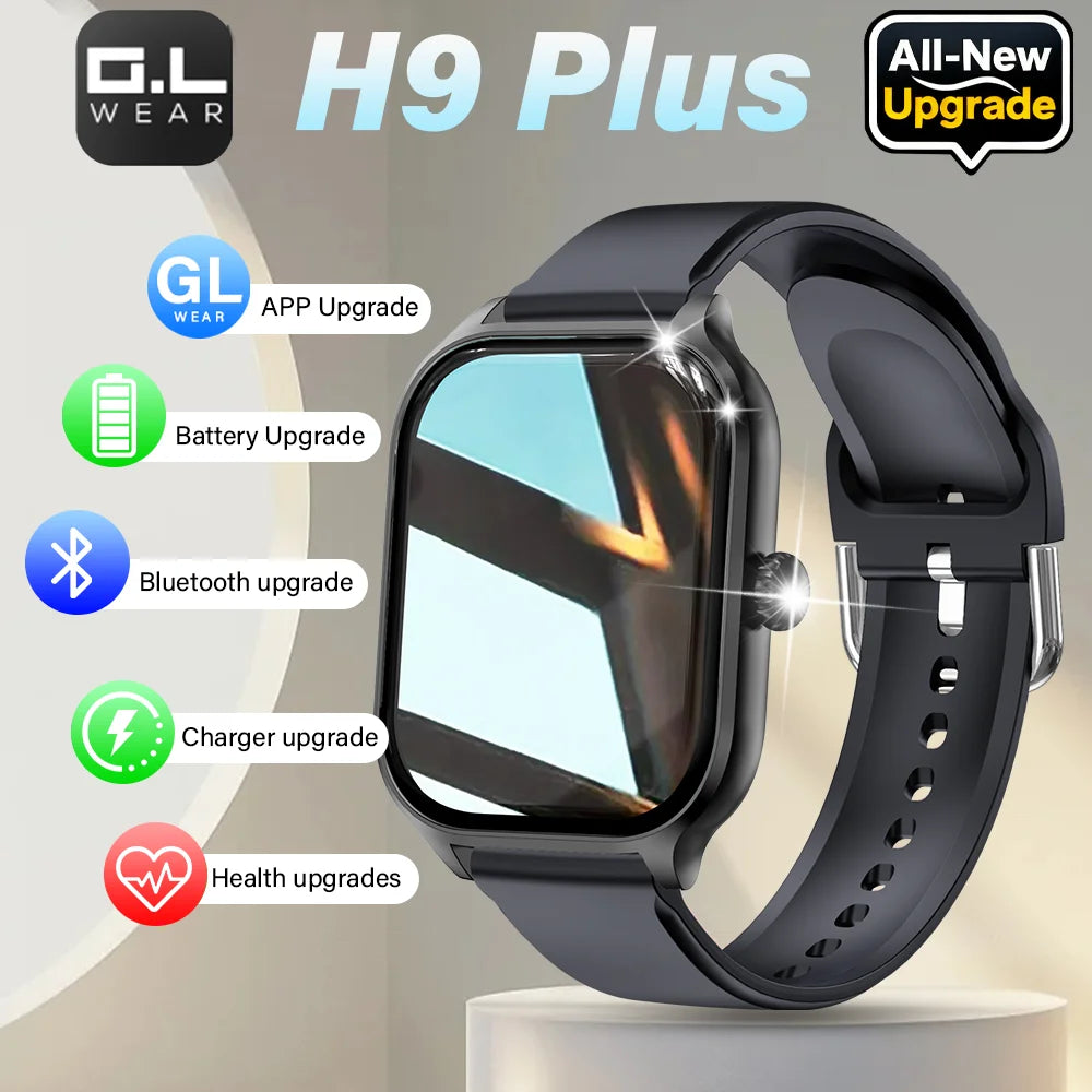 LAXASFIT H9 Pro Max – Montre Connectée Bluetooth | Appels, Fréquence Cardiaque, Oxymètre, Suivi Calories