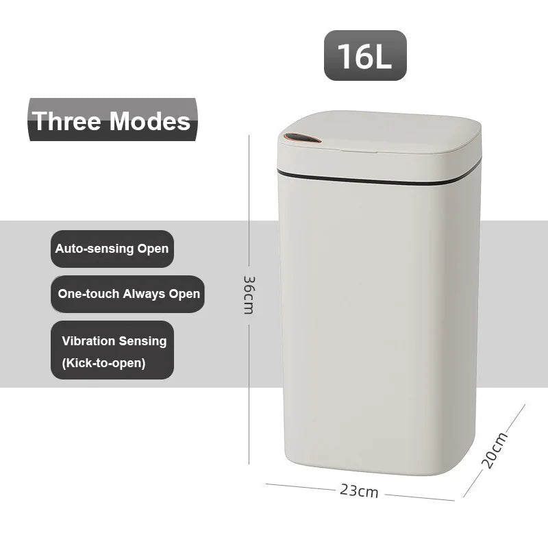 Poubelle Intelligente à Capteur 16L – Couvercle Automatique Mains Libres | Cuisine, Bureau, Salle de Bain