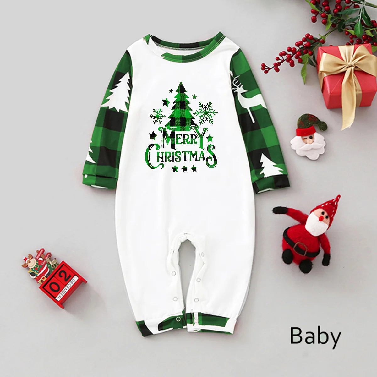 Noël famille correspondant tenues maman papa enfants 2 pièces pyjamas ensemble bébé barboteuses décontracté vêtements de nuit amples noël famille Look pyjamas