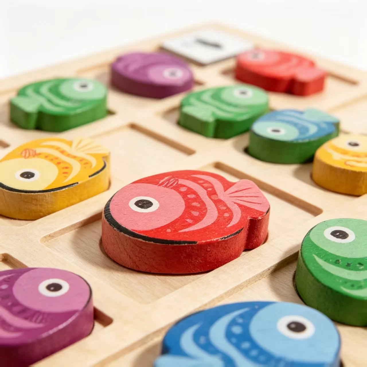 Jeu de Plateau Éducatif Montessori en Bois – Logique, Couleurs & Directions