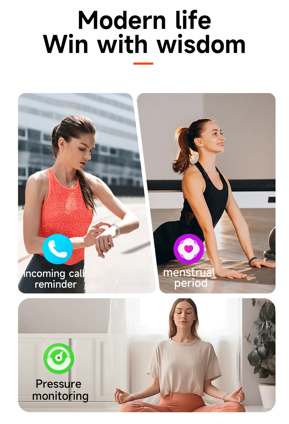 Bracelet Connecté Sport ChiBear 2026 – Suivi Santé, Cardio, SpO2, IP68 – Femme & Homme