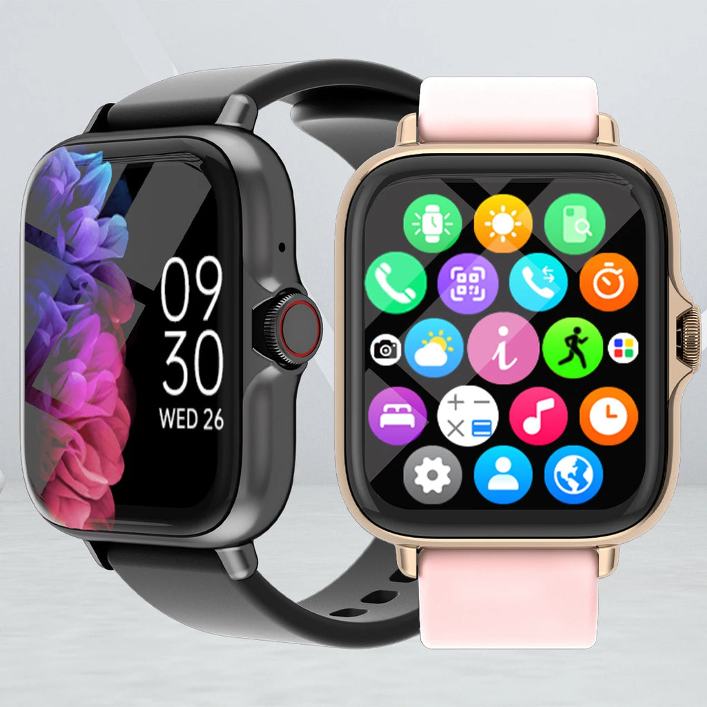 Montre Connectée 1,83" — Étanche, Appels, Surveillance du Sommeil, Podomètre