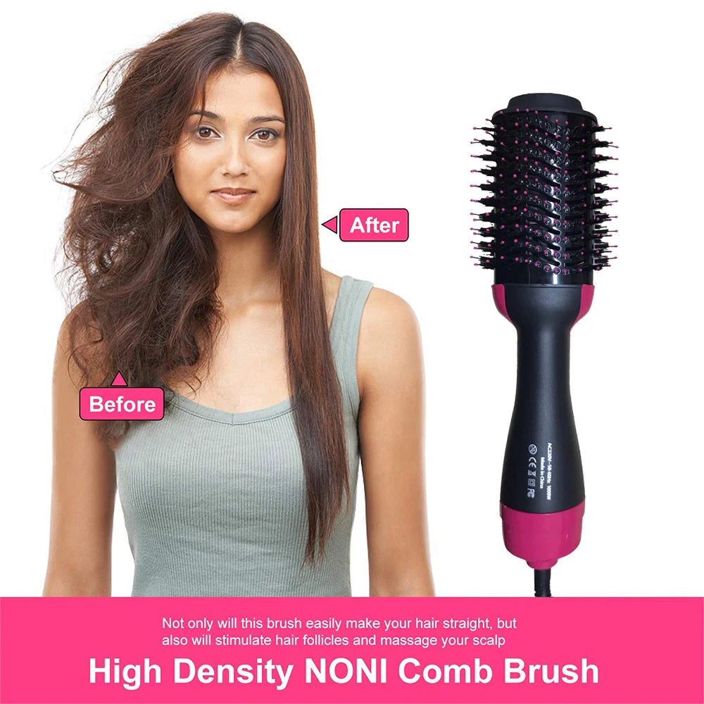 Brosse Soufflante 5 en 1 – Peigne Chauffant Ionique, Lisseur & Sèche-Cheveux