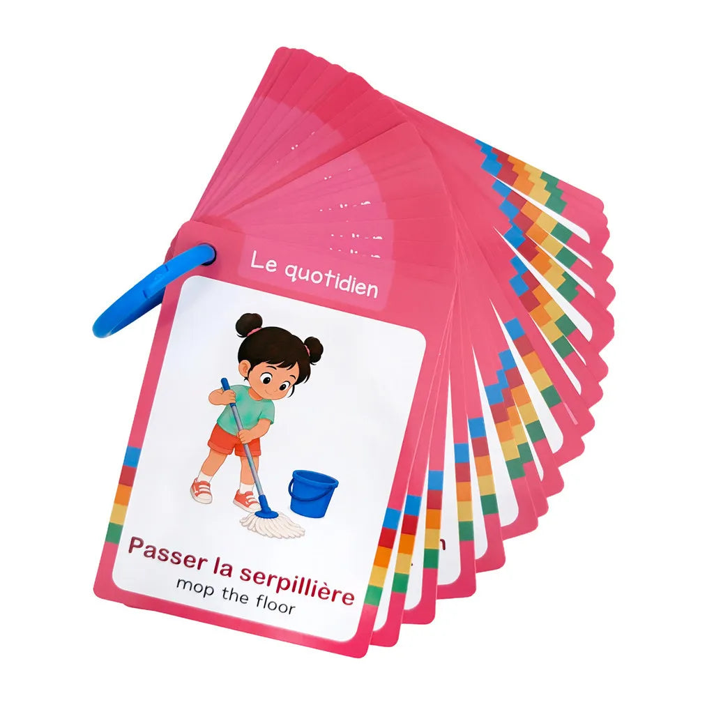 Cartes Éducatives Bilingues Français-Anglais – Ma Journée en Mots