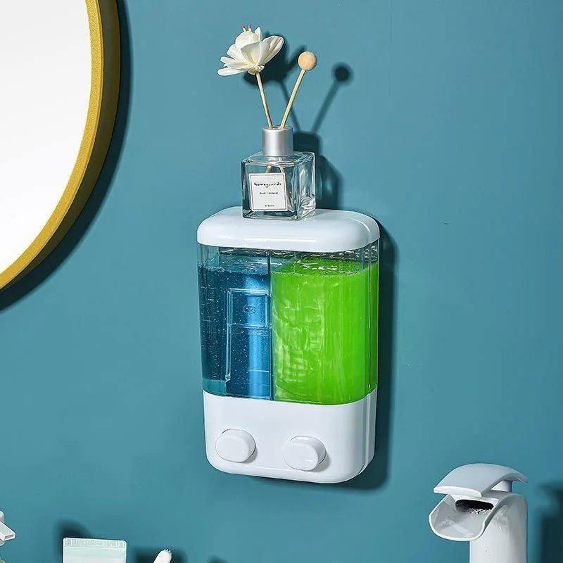 Distributeur de Savon Mural 500/1000ml – Simple ou Double, Presse Manuelle | Salle de Bain