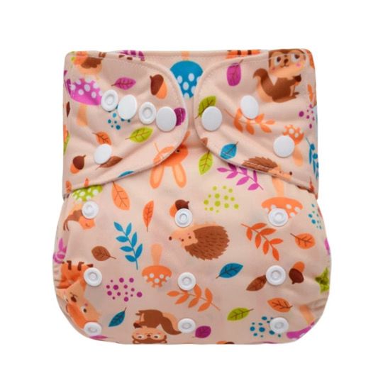 Couches lavables et réutilisables en tissu, avec 2 inserts en microfibre et bambous, ajustables