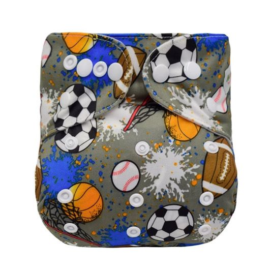 Couches lavables et réutilisables en tissu, avec 2 inserts en microfibre et bambous, ajustables