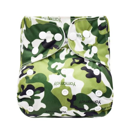 Couches lavables et réutilisables en tissu, avec 2 inserts en microfibre et bambous, ajustables