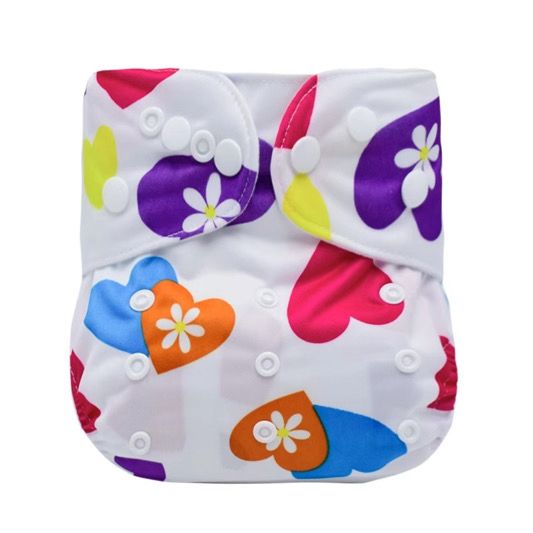 Couches lavables et réutilisables en tissu, avec 2 inserts en microfibre et bambous, ajustables